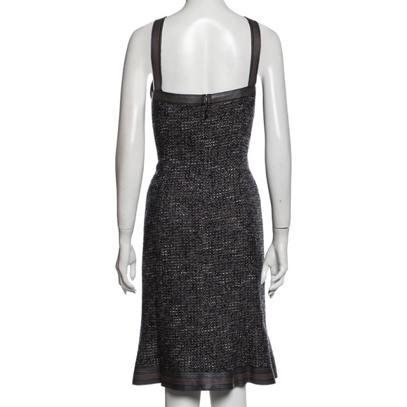Chanel Vintage Sheath Dress With Leather Detailing - Picture 5 of 11